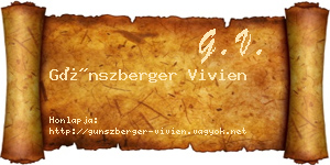 Günszberger Vivien névjegykártya